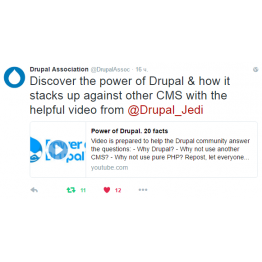 Drupal Ассоциация рассказала всем о нашем видео!